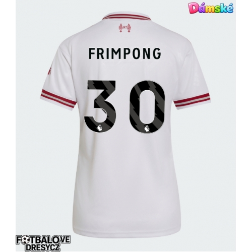 Liverpool Jeremie Frimpong #30 Dámské Venkovní Dres 2026-27 Krátký Rukáv Liverpool Jeremie Frimpong #30 Dámské Venkovní Dres 2026-27 Krátký Rukáv